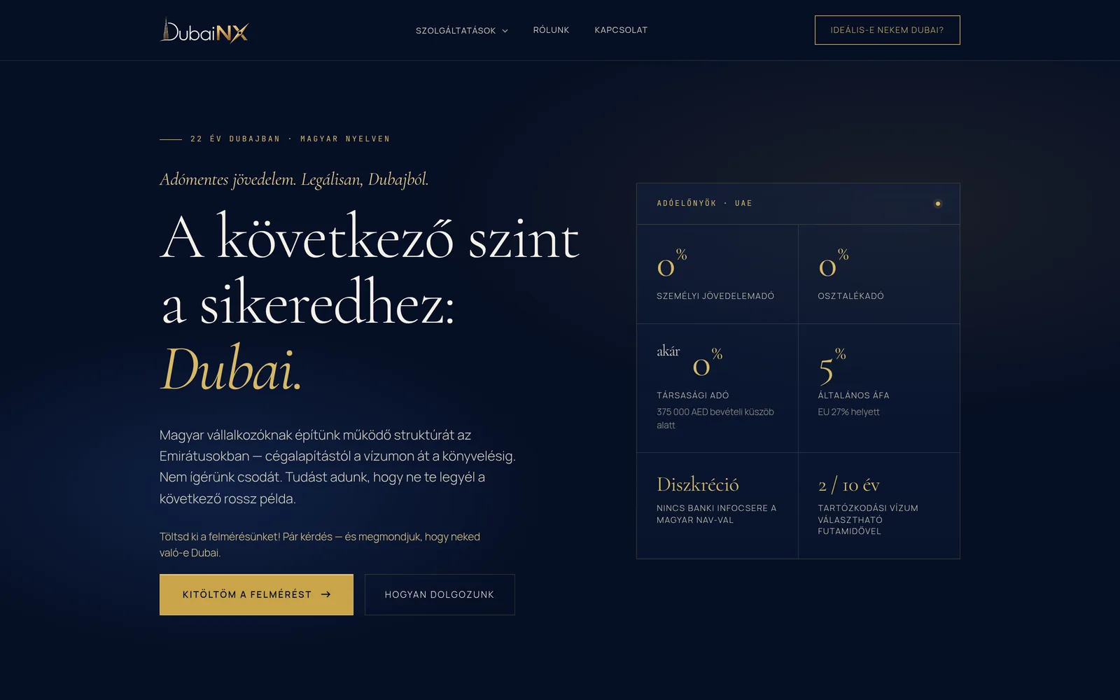DubaiNX - Hungarian-language company formation and relocation site for entrepreneurs in Dubai